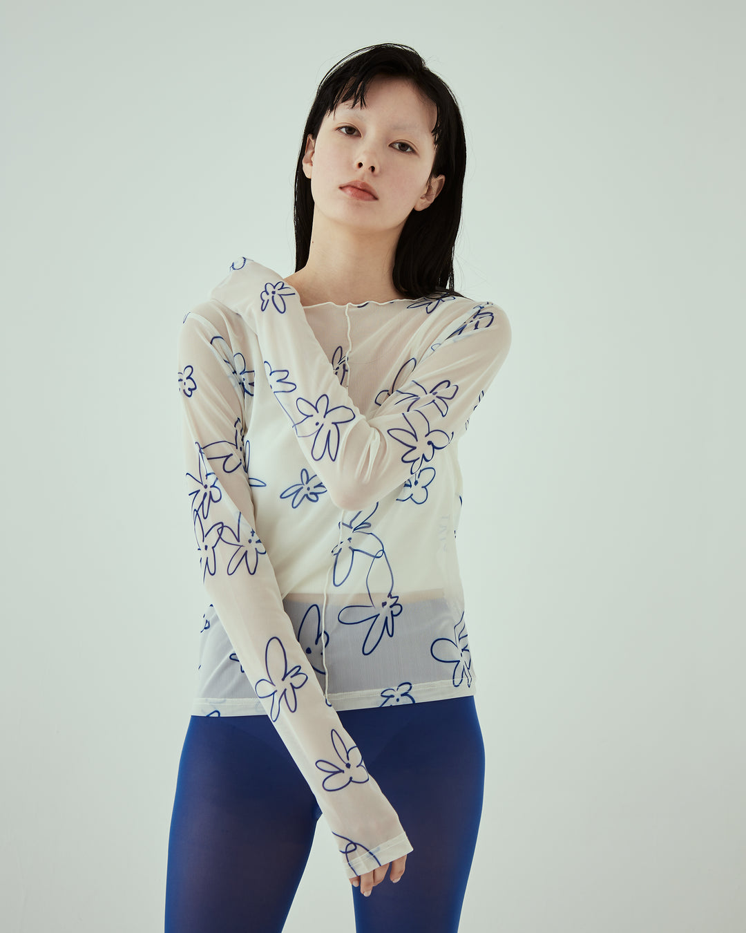 POPPY あさぎーにょ ドットレース シースルートップス ハイネック Dot