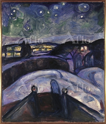 エドヴァルド・ムンク 「星月夜」 [21031807]のアート作品 - アフロ