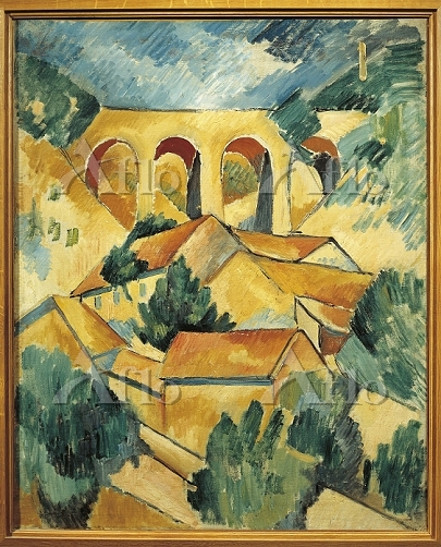 ジョルジュ・ブラック「レスタックの高架橋」 [21034203]のアート作品