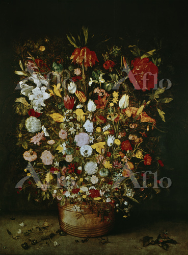 ヤン・ブリューゲル 1世 「木桶の中の大きな花束」 [66855070]のアート