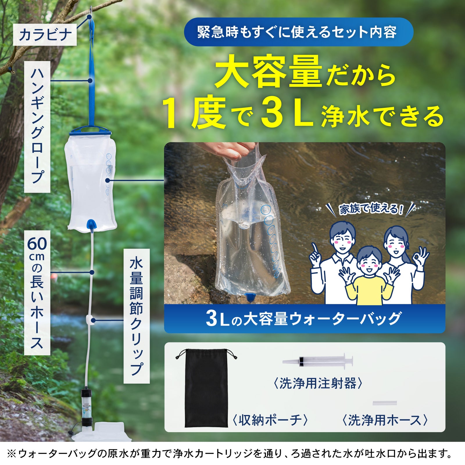 PYKES PEAK (パイクスピーク) 携帯浄水器【8000L 浄水量 大容量 給水