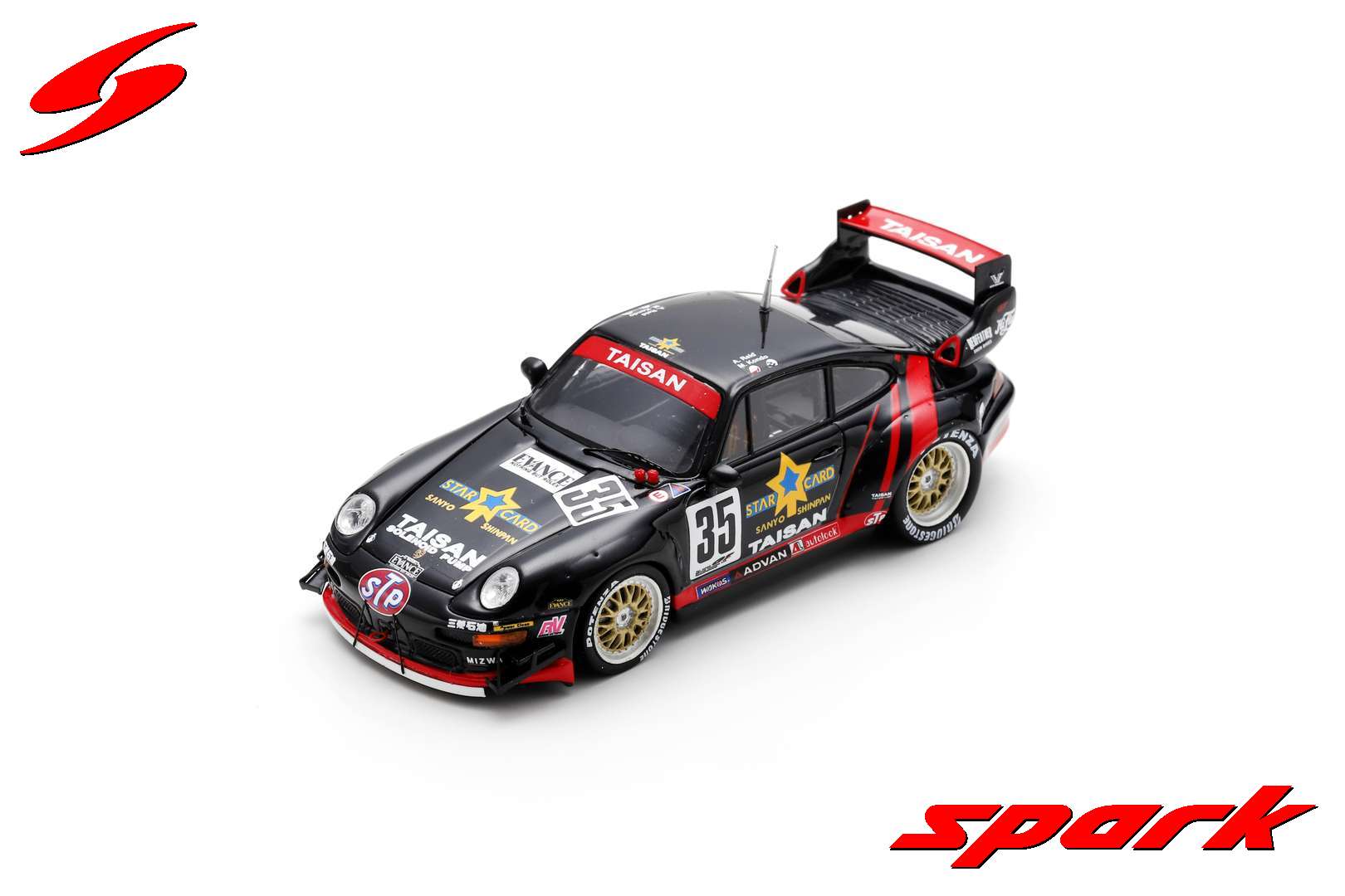 Spark SJ154 1/43 TAISAN STARCARD Porsche 993 GT2 No.35 - GT1 JGTC