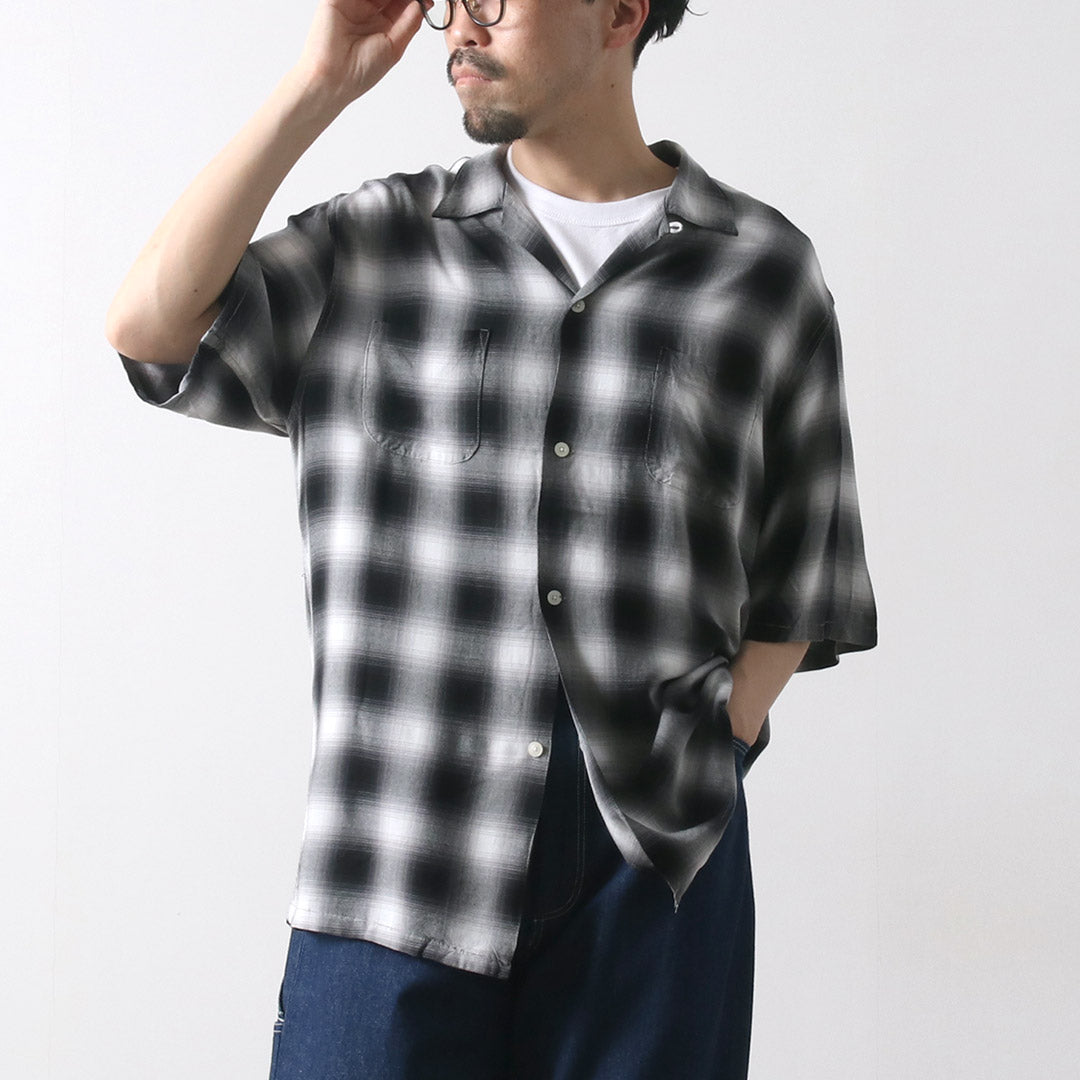 TOWNCRAFT（タウンクラフト） 60s オンブレー レーヨン ループカラー