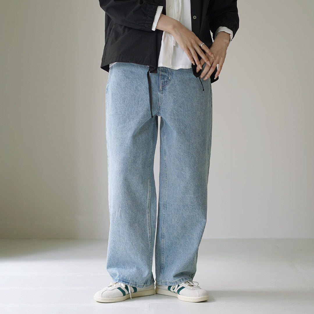 MIDIUMI（ミディウミ） ハイウエスト ワイドストレート デニムパンツ