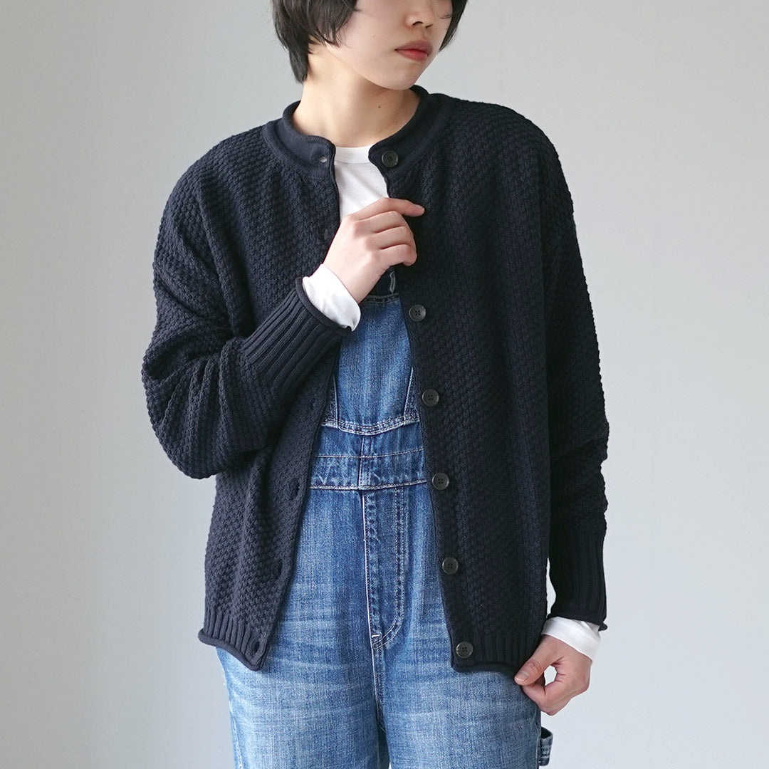 MAO MADE（マオメイド） やわらかコットン 2WAY 鹿子編み ニット