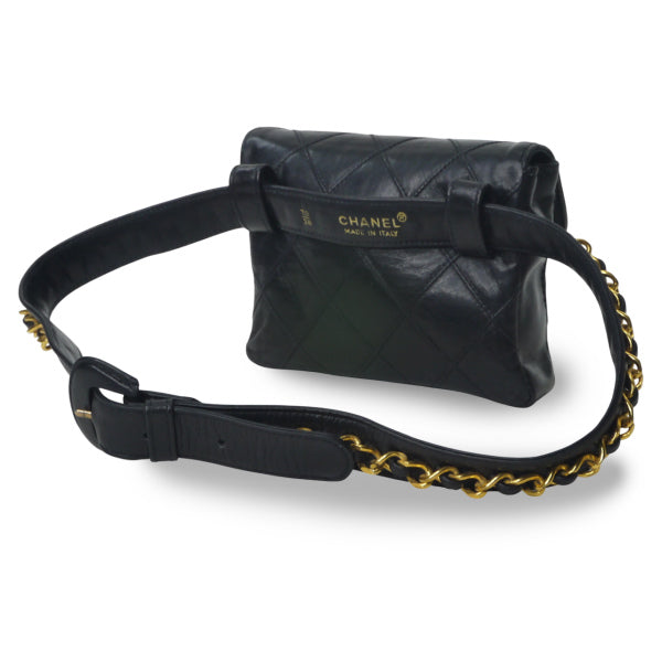 OLD CHANEL マトラッセウエストポーチ（黒） – Vintage Shop Rococo