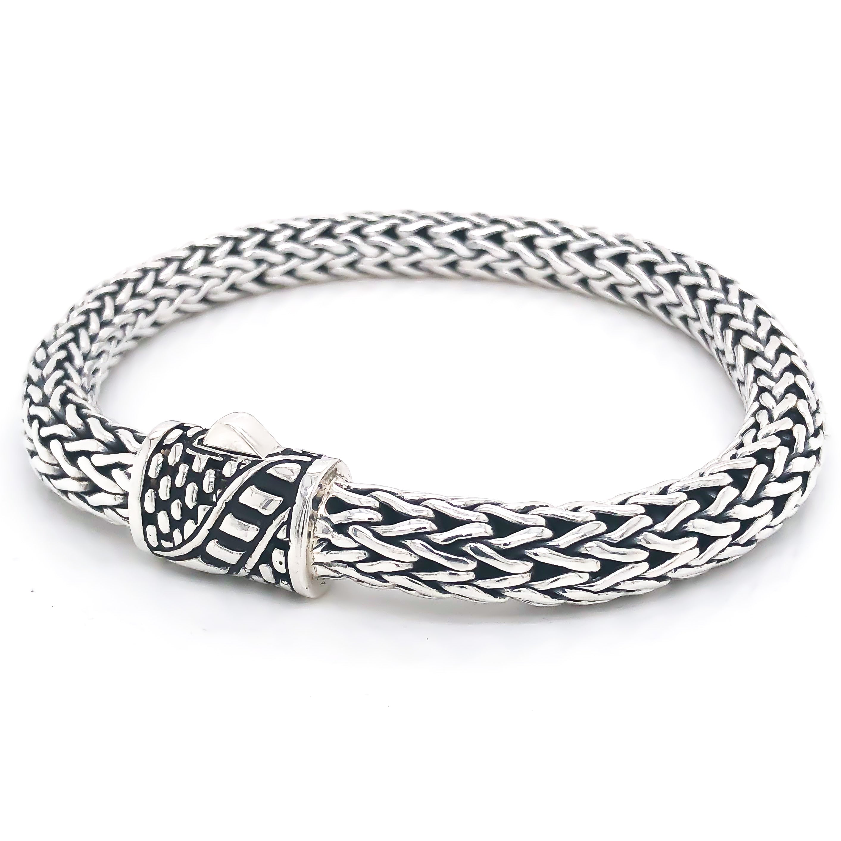 Bali Sterling Silver Classic Weave Bracelet 8mm. – Ryan Christian