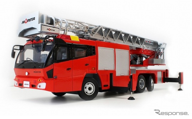 モリタ、先端屈折式はしご付消防車の1/32スケールモデルを発売 2枚目の