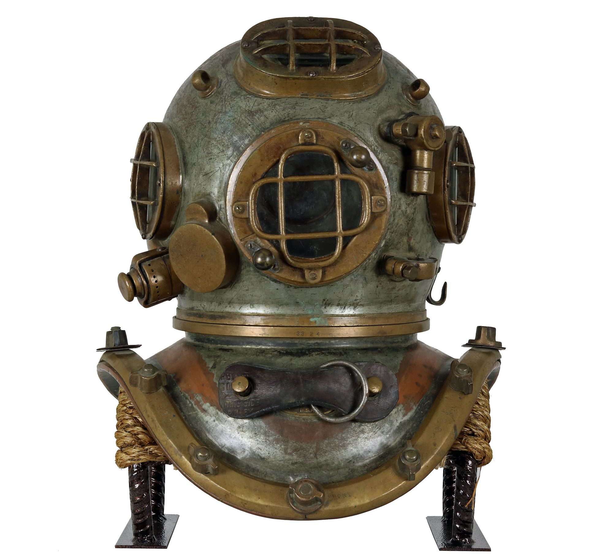 AJ Morse & Son 4 Light 12 Bolt 1930s Diving Helmet sold at auction