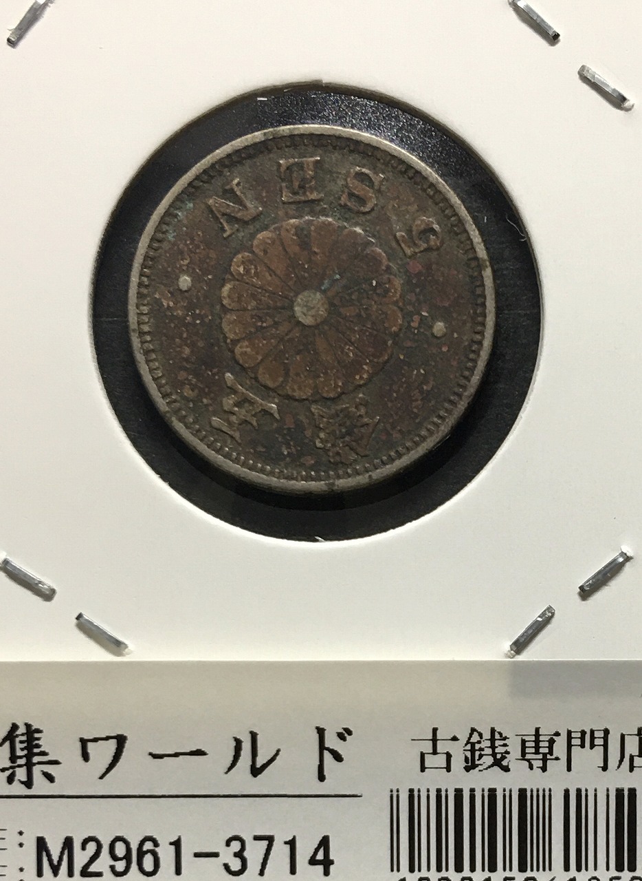 菊 5銭白銅貨 明治29年銘(1896年)/準特年 近代貨幣シリーズ 錆あり並品