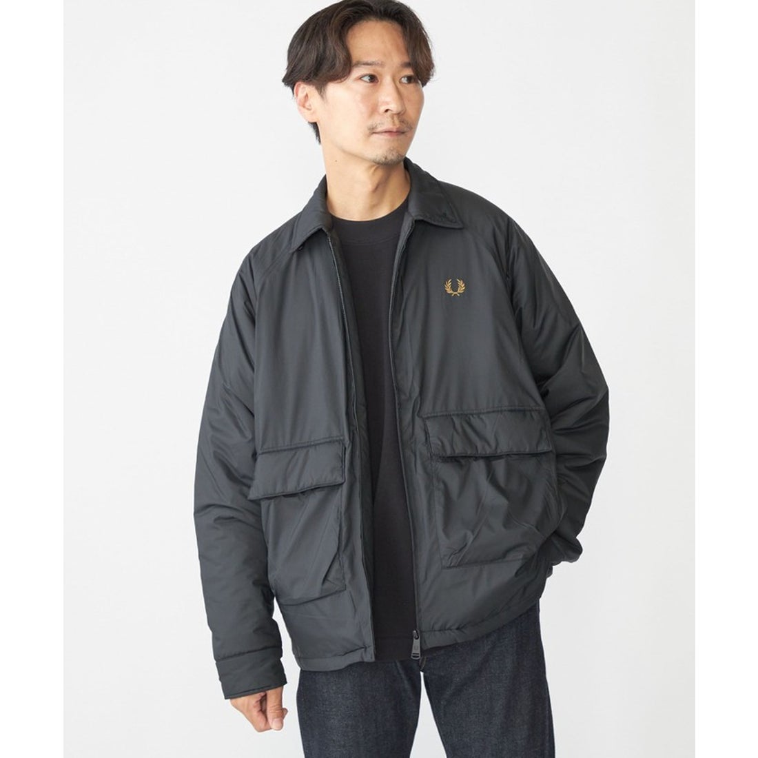 シップス SHIPS 【SHIPS別注】FRED PERRY: 中綿 ジップ シャツブルゾン