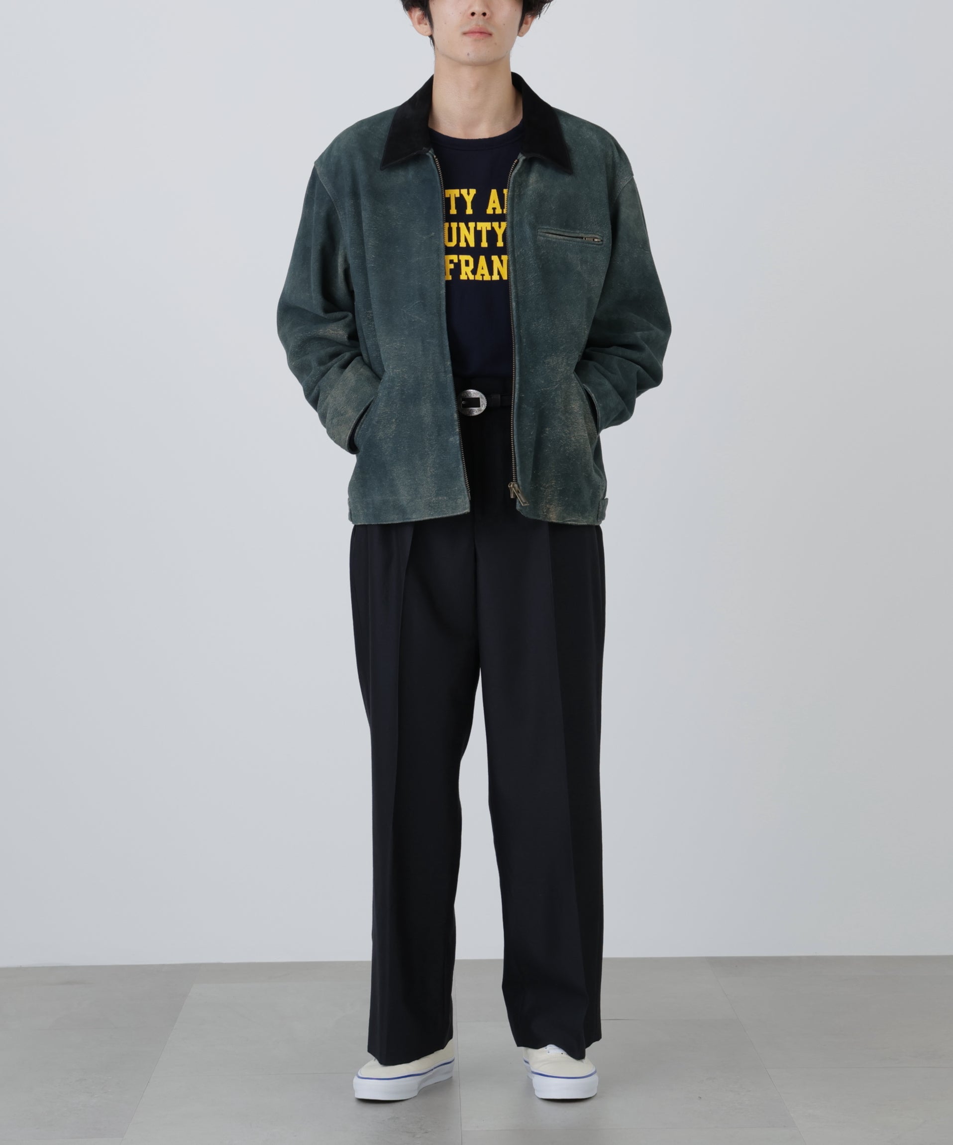 LEATHER DETROITJACKET ‐Goat suede Antique finish‐ | SEVEN BY SEVEN