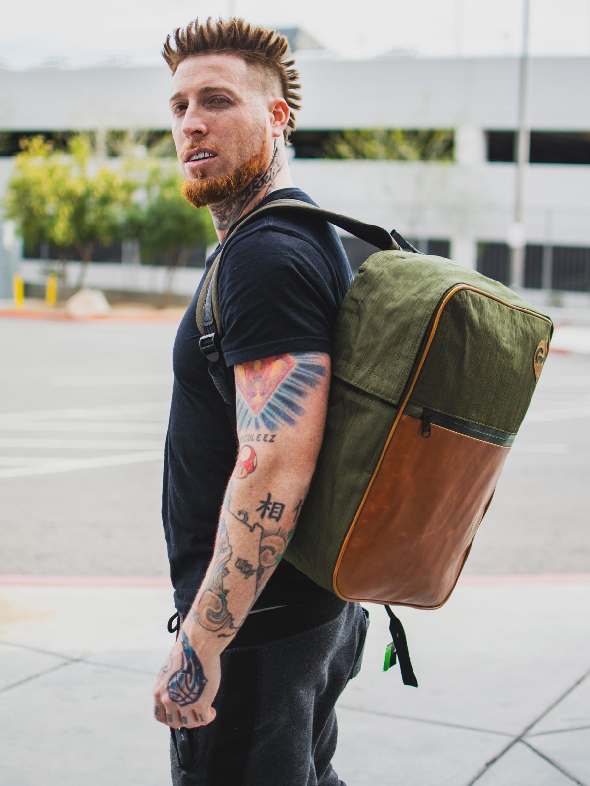 Urban - Oxford Green W/Orange Leather