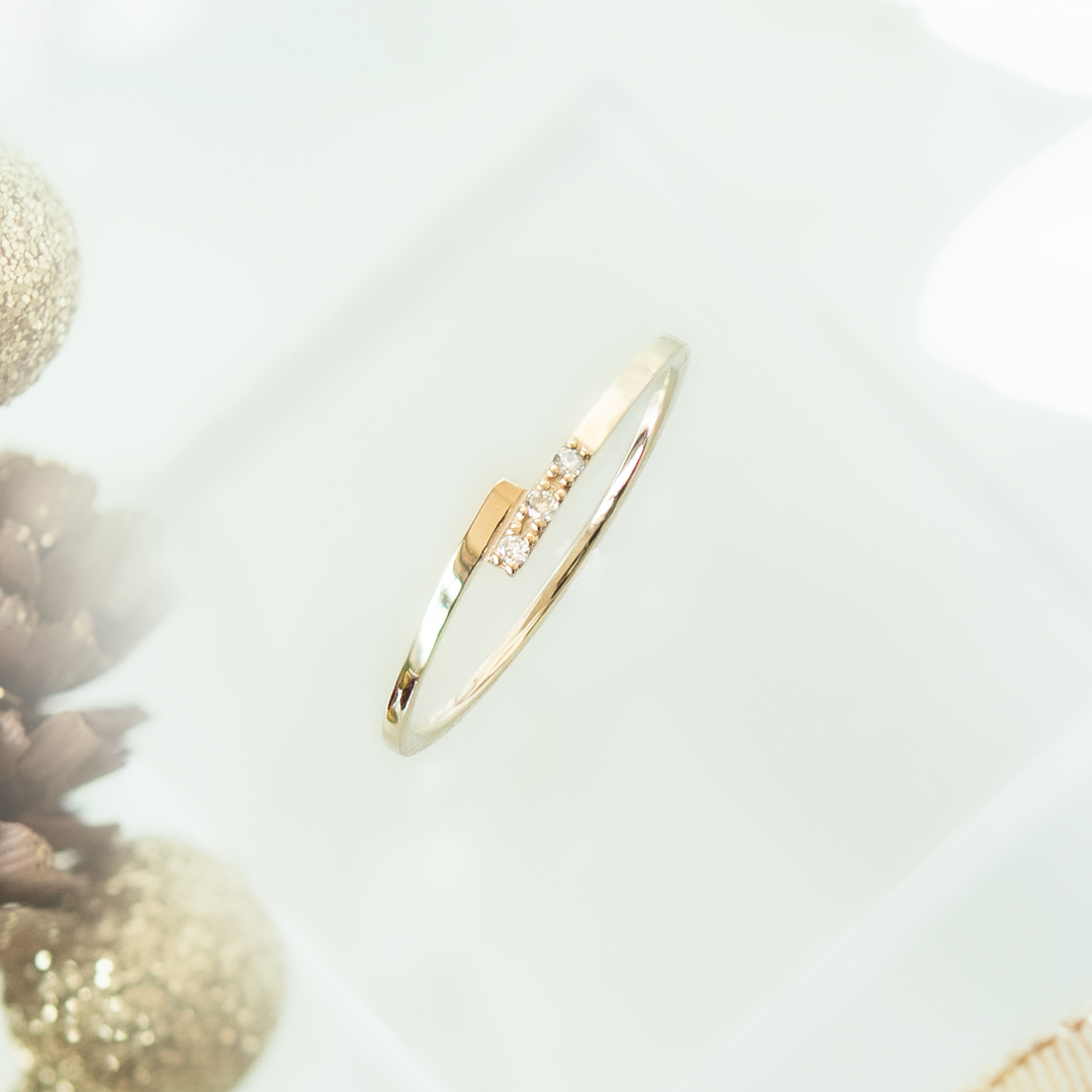 リング K10イエローゴールド ダイヤモンド アクセサリーPePe