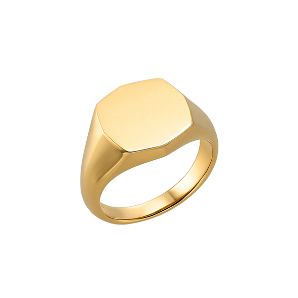 シグネットリング 9k 印台 約11号 約3g k10やk18好きの方是非 18金