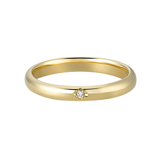 K18 カラーゴールドリング〕K18 リング イエローゴールド (幅約2.8mm