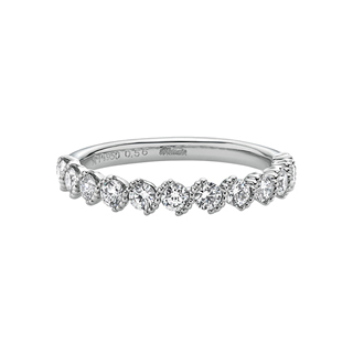 プレシューズ〕Pt950 ダイヤモンド ハーフエタニティリング | 高品質