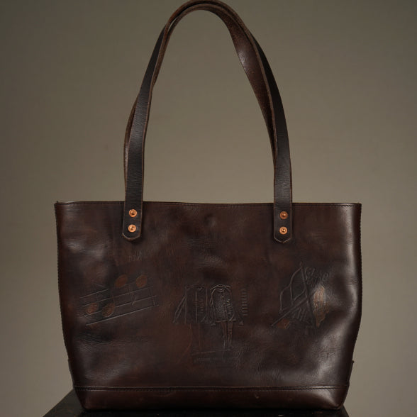 LEATHER TRAVEL TOTE BAG 