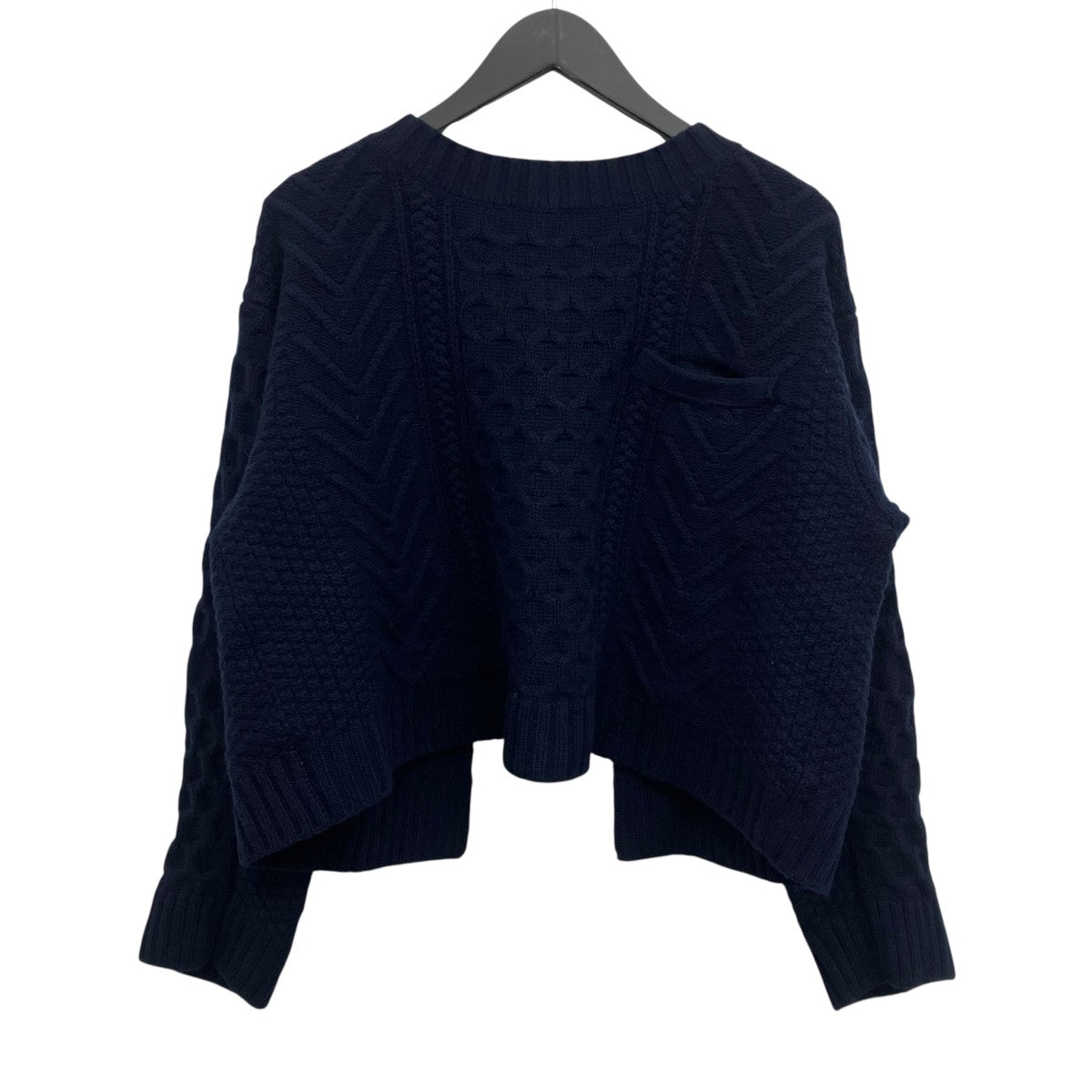 sacai(サカイ) ケーブルニット 14-02048 ネイビー サイズ 2｜【公式
