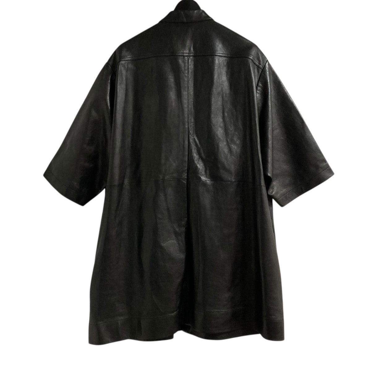 RICK OWENS(リックオウエンス) レザーシャツジャケット ブラック