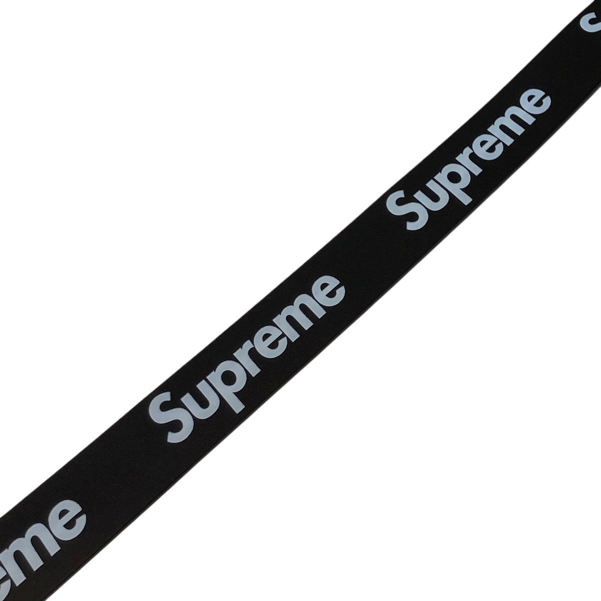 Supreme(シュプリーム) 23SSリピートレザーベルト ブラック サイズ L