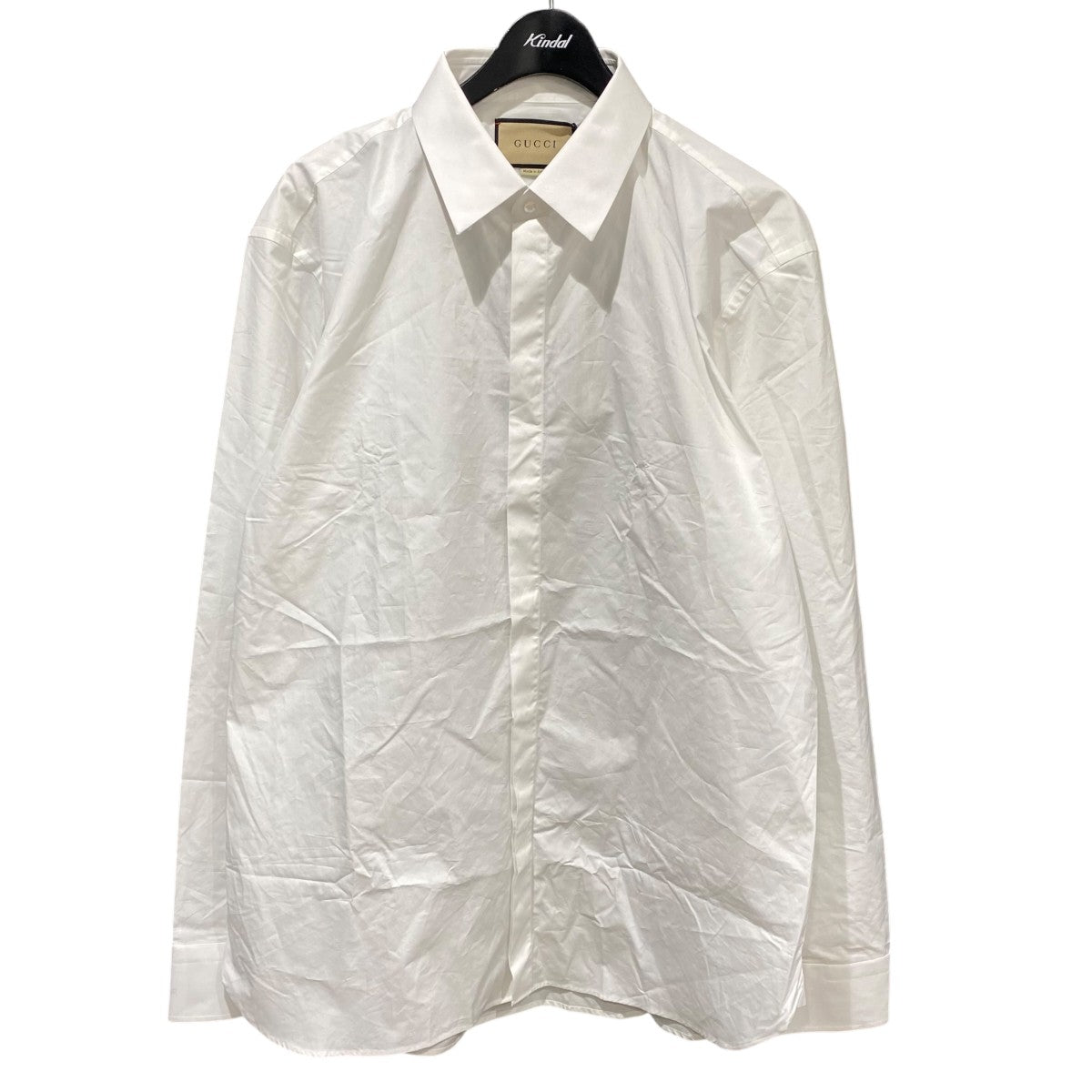 GUCCI(グッチ) GGロゴ比翼仕立て長袖シャツ699561 699561 ホワイト