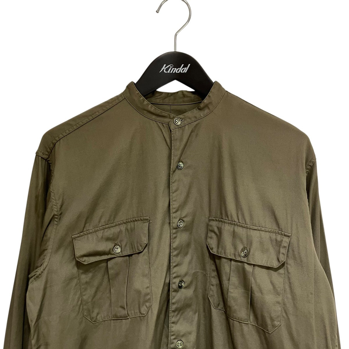COMOLI(コモリ) バンドカラーシャツL03-02006 L03-02006 カーキ サイズ