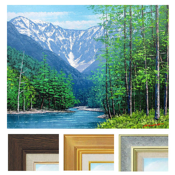 楽天市場】油彩画 F6号 吉田敏之「白樺」 真筆 額入り 額装絵画 油絵