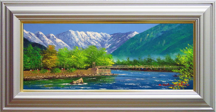 F8「冬磐梯」絵画 油絵 油彩画 風景画 アート 磐梯山 (2393) F8「冬