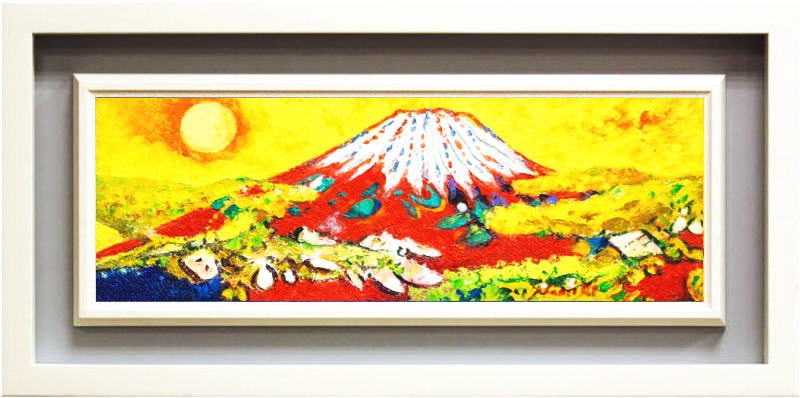 楽天市場】安食慎太郎『赤富士』油絵 SМ（サムホール） : 内田画廊