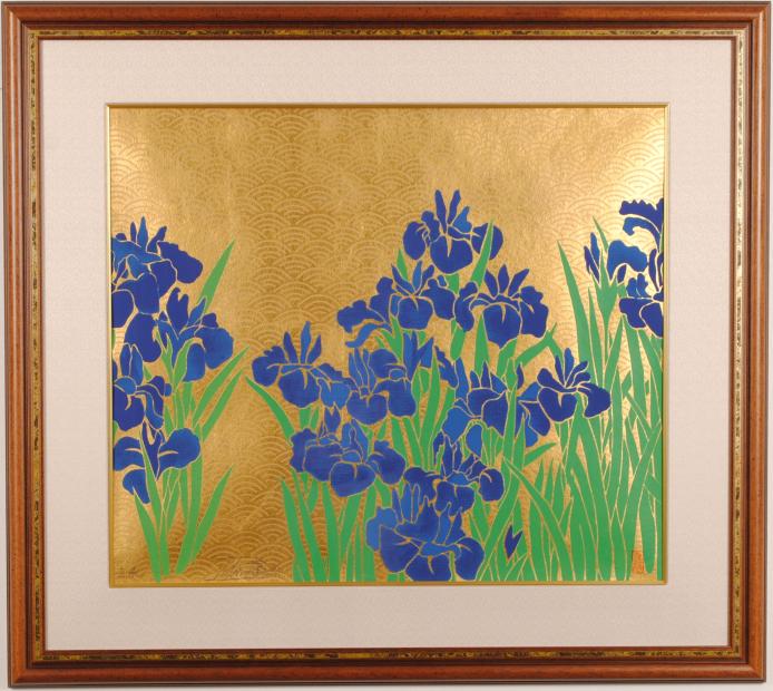 楽天市場】【作家名】今井俊満 【作品名】薄図 和風 絵画 シルク