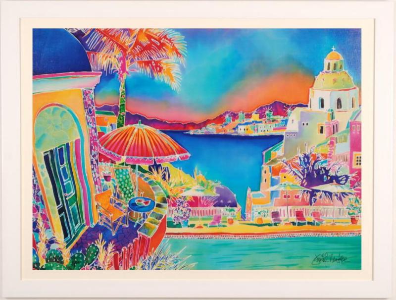 楽天市場】海 絵画 ミコノス島 ギリシャ 風景画 シルクスクリーン 版画