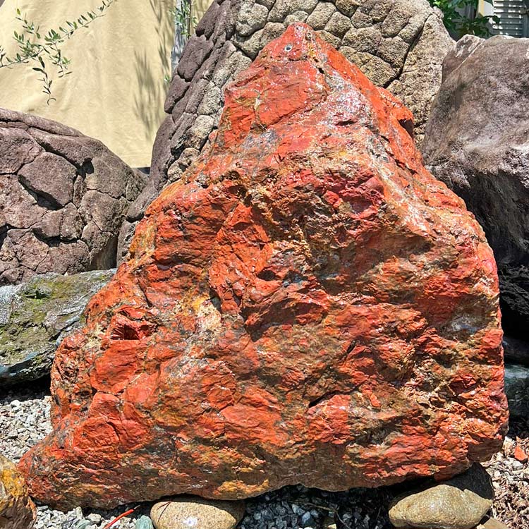 楽天市場】津軽錦石 庭石 青森 赤石 自然石 陸奥 青森県産 錦石 景石