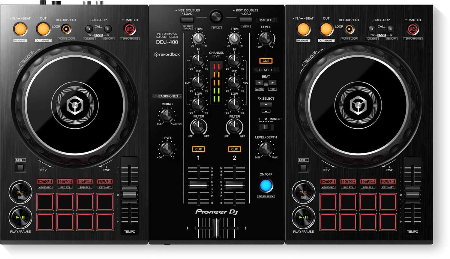 Pioneer DJ DDJ-400 2-Channel DJ Controller for rekordbox