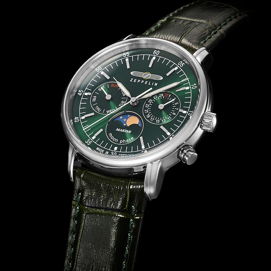 ツェッペリン LZ14 マリーネ 36mm ムーンフェイズ 8635-4 メンズ 電池