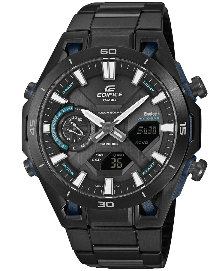 カシオ エディフィス ソスペンシオーネ オールブラック ECB-2000YDC