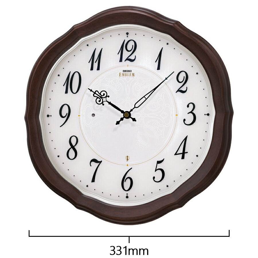 セイコー エムブレム 電波 掛け時計 HS544B クオーツ 電池式 クロック