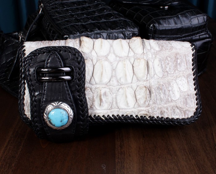 バイカーズウォレット クロコダイル 長財布 ヘビー級背面テイル INSIDE