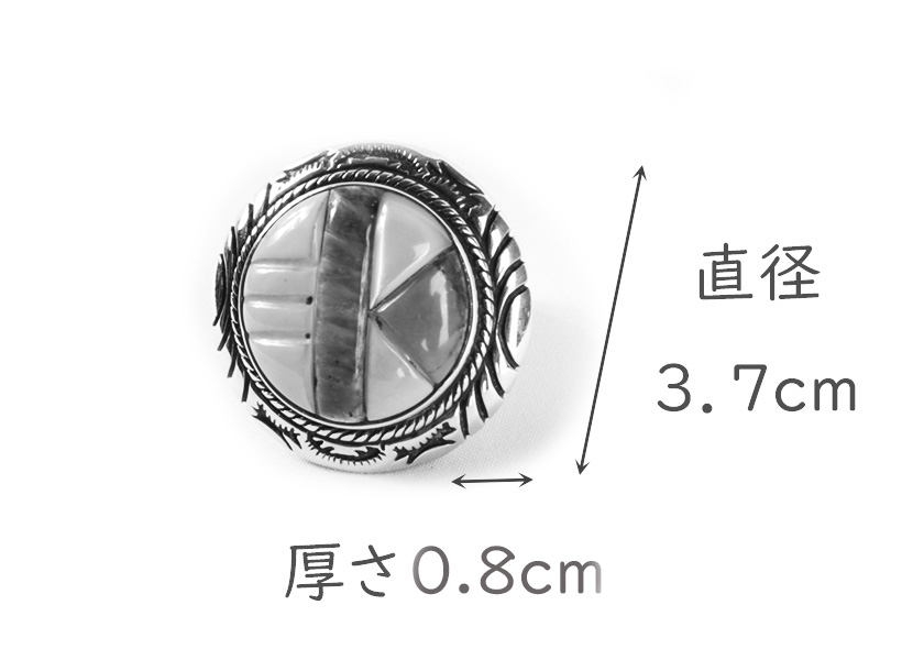 コンチョシルバー925/ズニスタイル/天然ターコイズ・シェル・コーラル