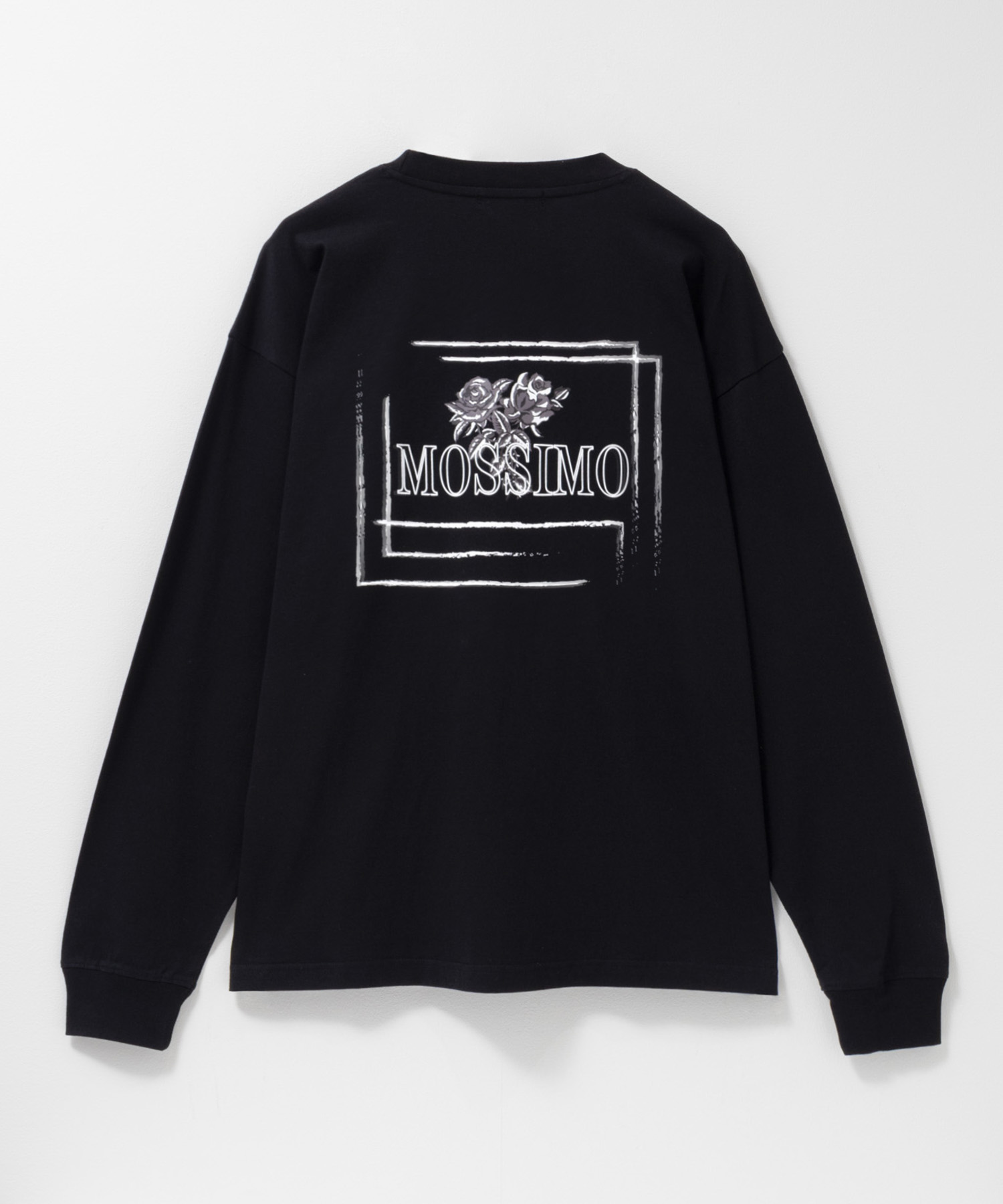 mossimo（モッシモ） Tシャツ メンズ 長袖 綿100％ コットン 花柄 ロゴ
