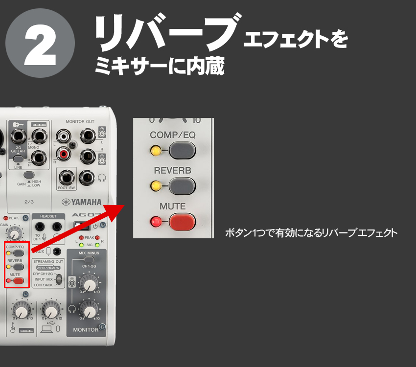 YAMAHA（ヤマハ） AG03MK2 / 歌配信向き ダイナミックマイクセット