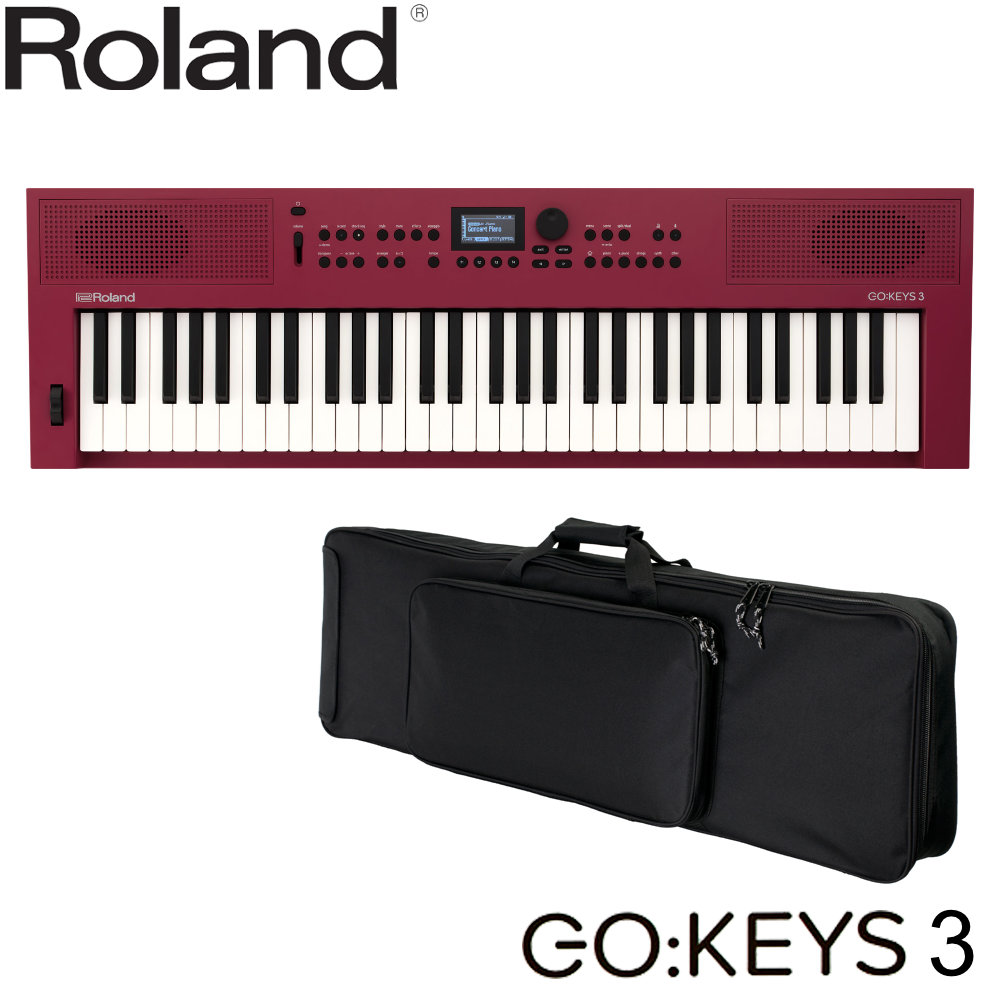 ローランド（Roland） Roland GO KEYS 3 赤 RD + キーボードケース