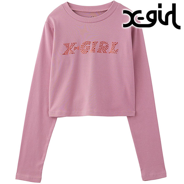 X-girl（エックスガール） スターロゴ ロングスリーブ ベイビーTシャツ