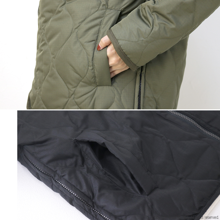 TAION（タイオン） ミリタリーリバーシブルクルーネックダウン