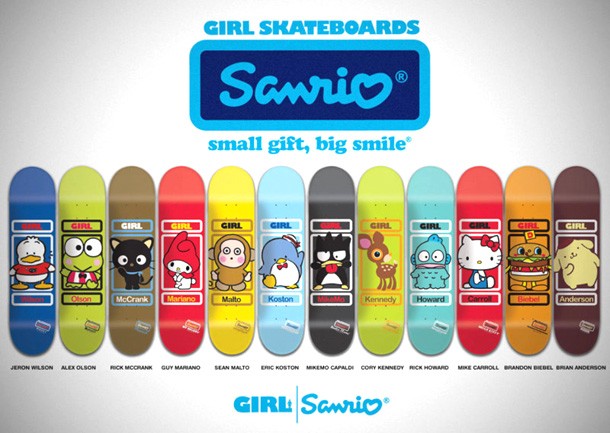 □GIRL［ガール］ GIRL×SANRIO OFFICIAL COLLABRATION SKATEDECK