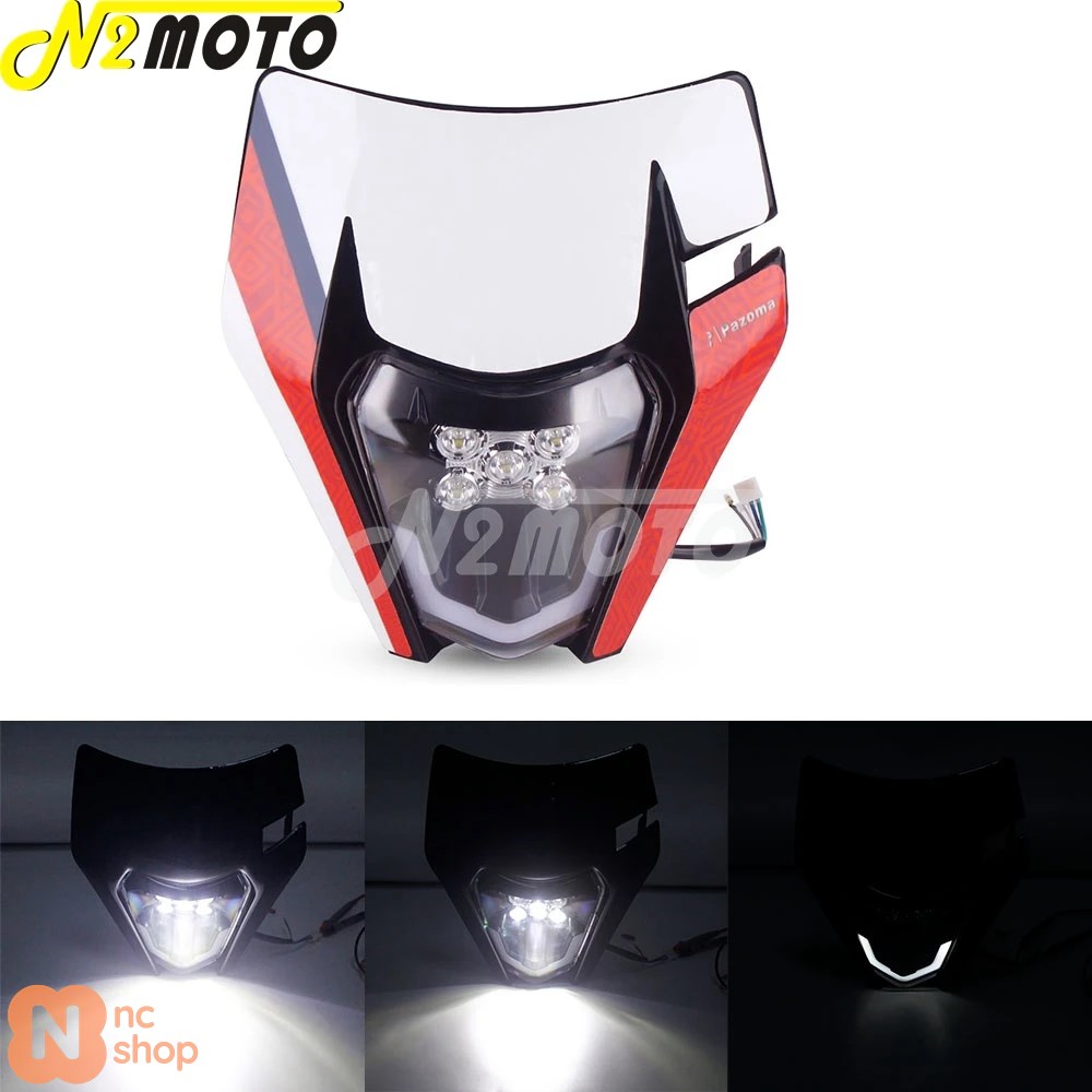 並行輸入品】 モトクロス ダートバイク LED ヘッドライト デュアル