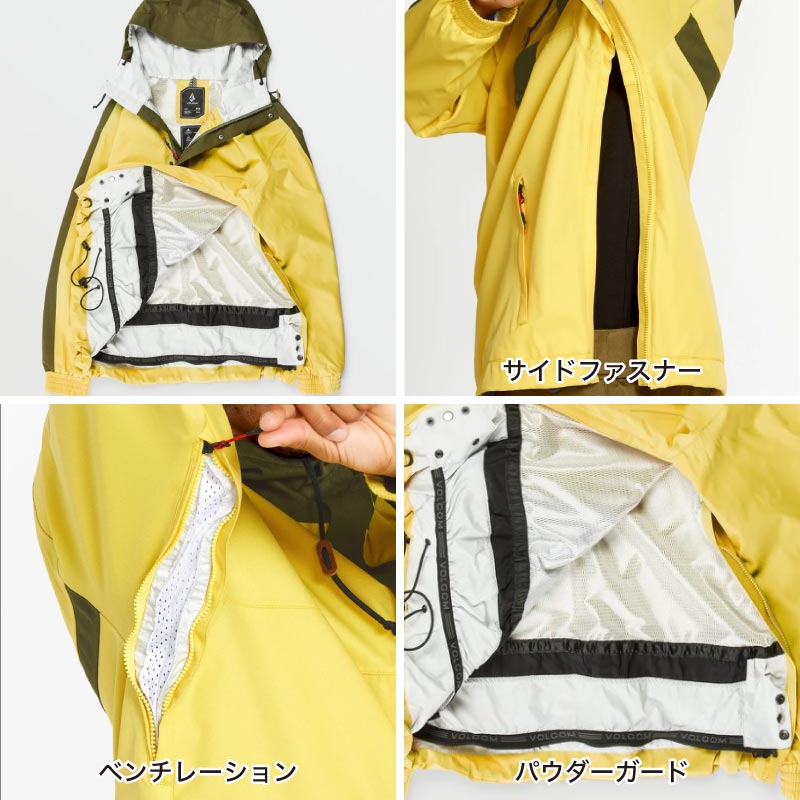 VOLCOM（ボルコム） スノージャケット メンズ ベンチレーション付き