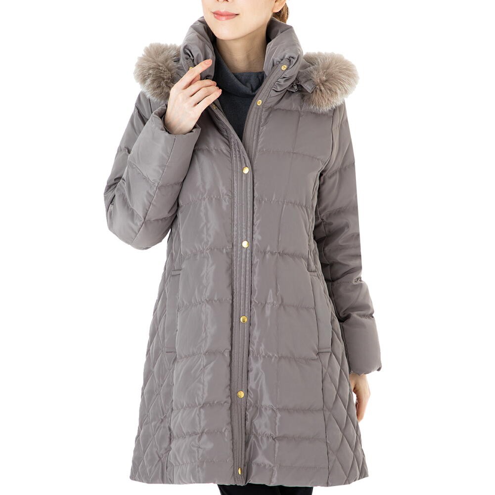 高品質 ブルーフォックスファー ダウンコート ダウン 80% フェザー 20