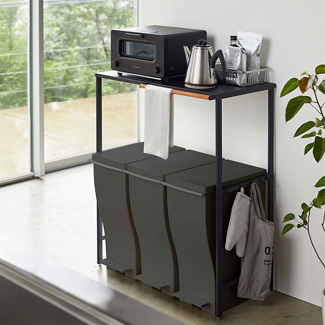 tower 山崎実業 ゴミ箱上ラック キッチンラック レンジラック