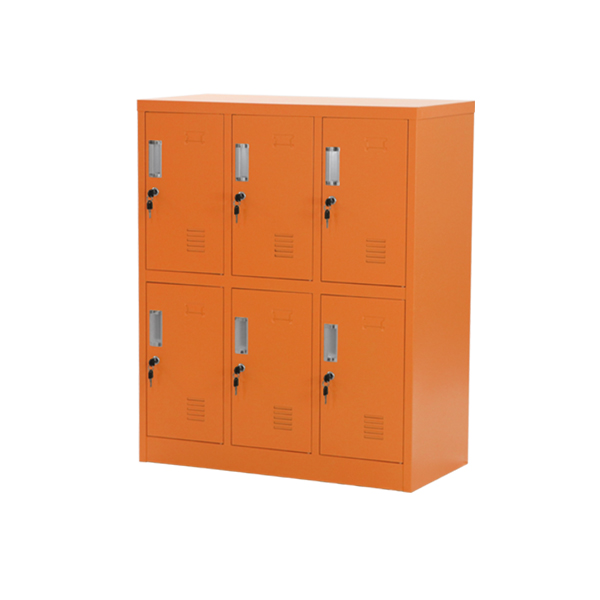 ロッカー おしゃれ スチールロッカー 6人用 鍵付き 選べるカラー 棚板